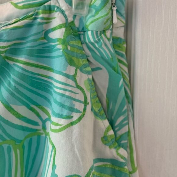 Lilly Pulitzer Jeannie Shorts Green Fronds Place Casual Tropical Women’s Sz 2 - Picture 8 of 11